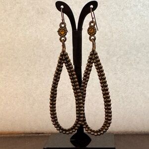 Virgins Saints & Angels Long Teardrop Hook Earrings